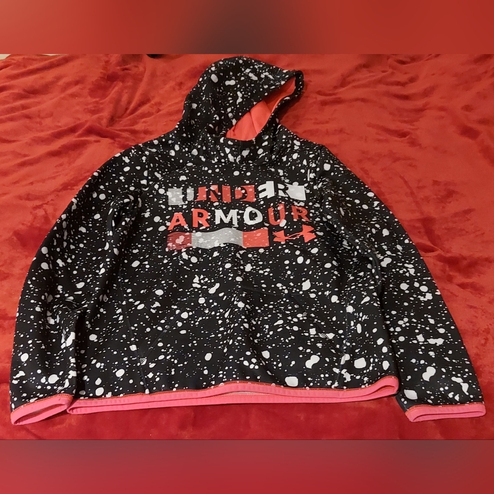 **3 Listings $40**                    Under Armour Black and Salmon Hoodie
